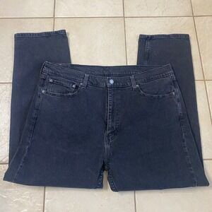 Levi‎ Strauss Mens 505 Regular Fit Straight Leg Jeans Black Size 40x30